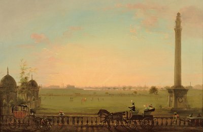 View from the Chowringhee Road, Calcutta, towards the Hoogly River, c.1840 by English School